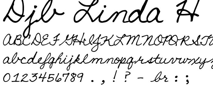 DJB LINDA H script font